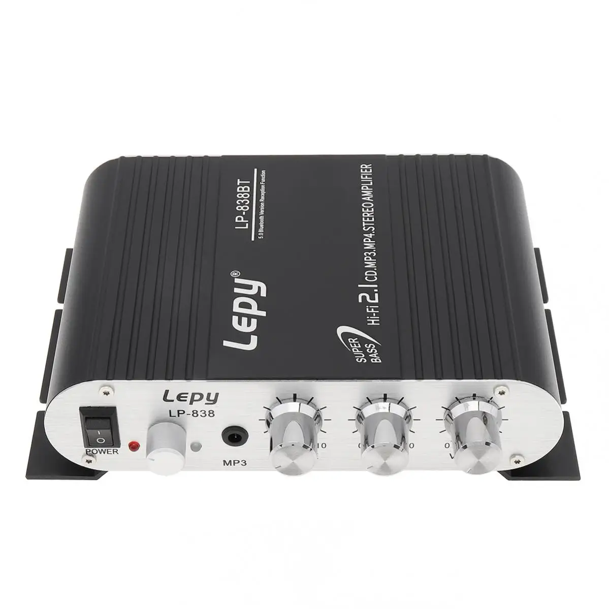 838BT HIFI Bluetooth Car Audio Amplifier 2.1 Channel Sound High Power Amplifier Subwoofer SD USB MP3 FM Radio Digital Player