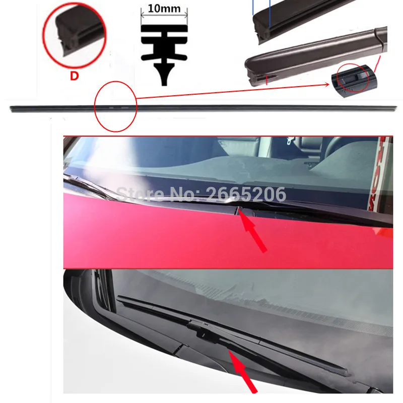 Free Shipping Car Windscreen Wipers Rubber Strip Wiper Blade For