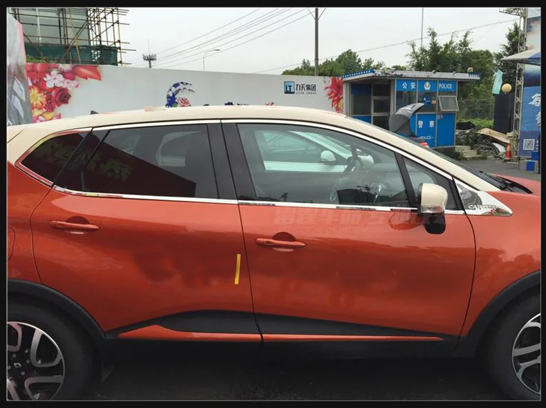 Нержавеющая сталь окна автомобиля планки для renault captur