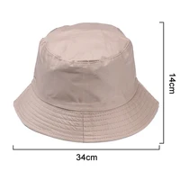Cotton Summer Foldable Bucket Hat Unisex Women Outdoor Sunscreen Hat Pure Color Fishing Hunting Cap Men Basin Chapeau Beach Cap - Image 6
