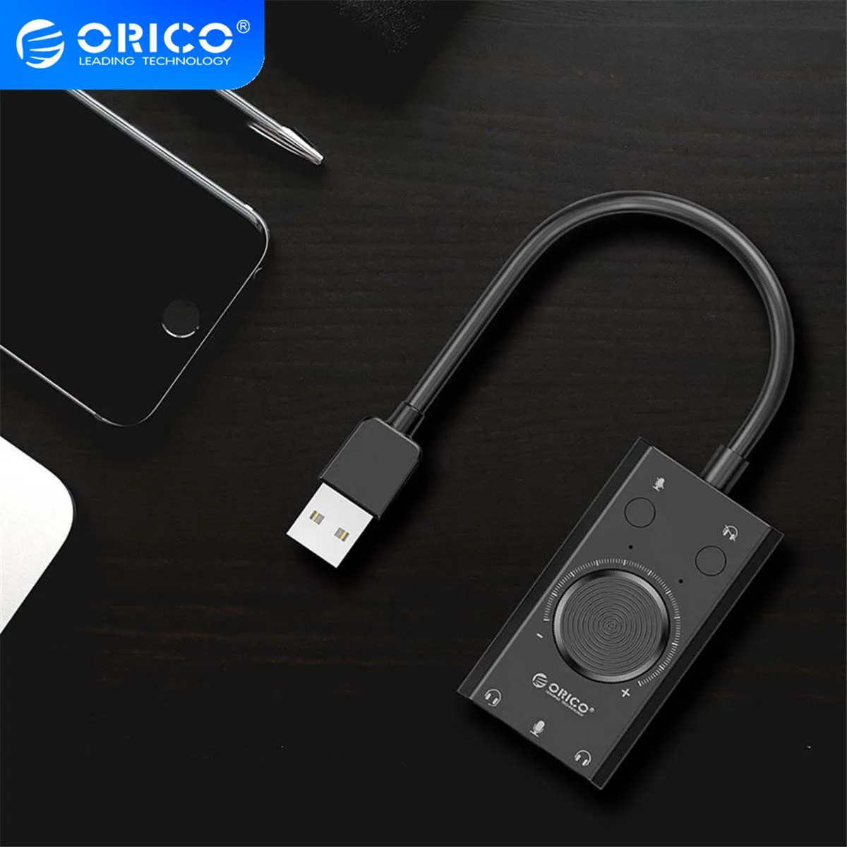 Многофункциональная внешняя звуковая карта ORICO USB + 1 разъем для микрофона 3 5 мм