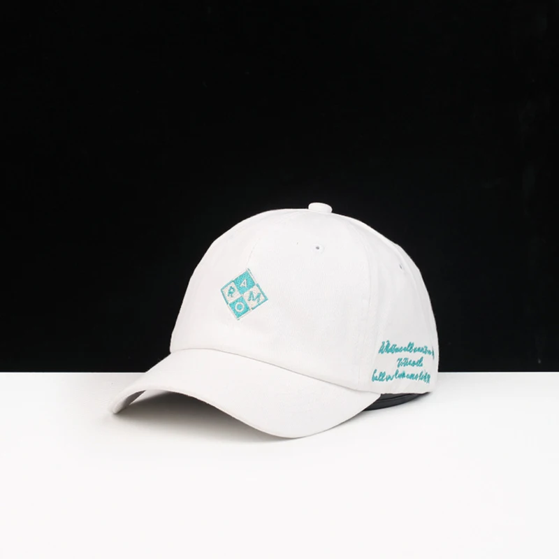 

New style spring Autumn cotton unisex rhombus letter embroider simple ease match street fashion couple sunblock baseball cap