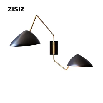 

Wandlamp Nordic Post Modern Retro Rotating LED Wall Lamp for Living Room Black Bedroom Hotel Industrial Style Wall Sconces