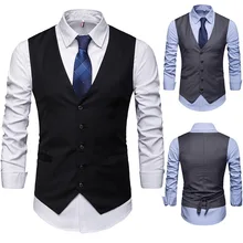 Весна и осень, корейский стиль, приталенный мужской костюм, жилет, мужской деловой повседневный деловой костюм, жилет