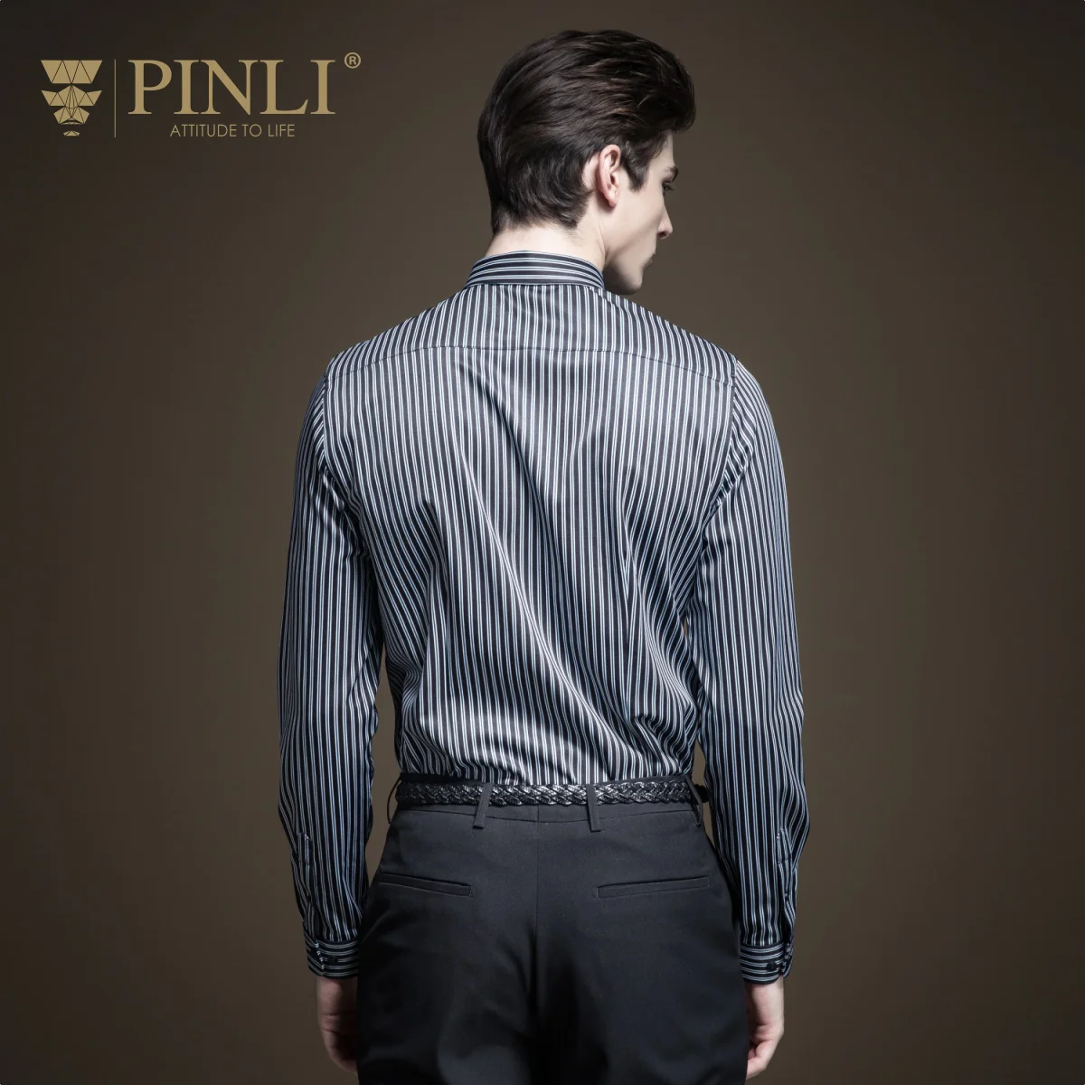 Blusas Limited Full Camisa Social Pinli осень Новая мужская рубашка в полоску с длинными рукавами для отдыха B193113092