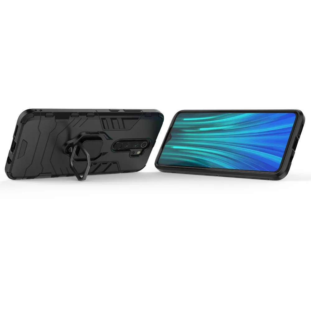Для Xiaomi Redmi Note 8 Pro Чехол автомобильный Магнитный палец кольцо держатель чехол Гибридный Силиконовый PC прочный Броня чехол Redmi Note 8Pro 6,53
