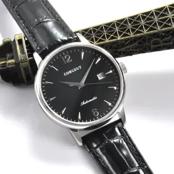 

corgeut 40mm watches men Miyota 8215 automatic mechanical wristwatches calendar date waterproof sapphire glass fashtion watch