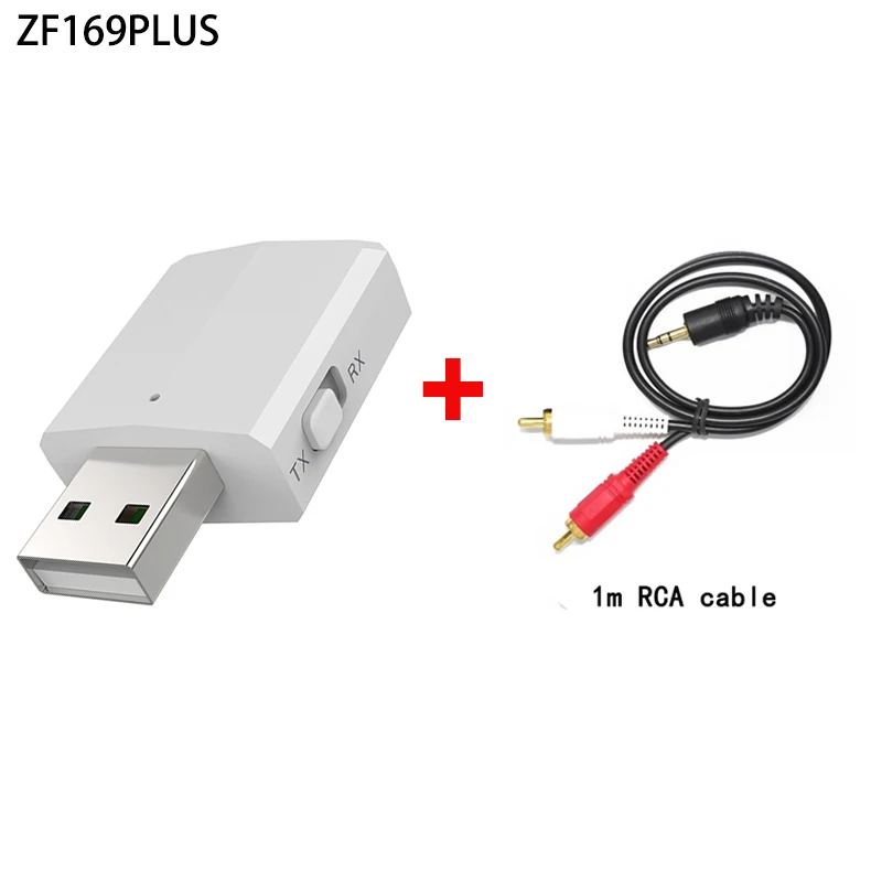 Bluetooth 5,0 передатчик приемник 3 в 1 EDR аудио беспроводной адаптер ключ Мини 3,5 мм AUX для ТВ ПК автомобильные наушники стерео HIFI - Цвет: White Sead RCA Cable