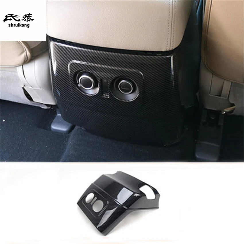 

1pc ABS carbon fiber grain central armrest box rear decoration cover for 2012-2018 Mitsubishi Pajero V97 V93