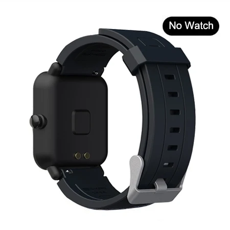 black Для amazfit gtr 47 мм ремешок 22 мм 20 мм спортивный силиконовый ремешок для часов Huami amazfit gts/для amazfit gtr 42 мм умные аксессуары - Цвет: black