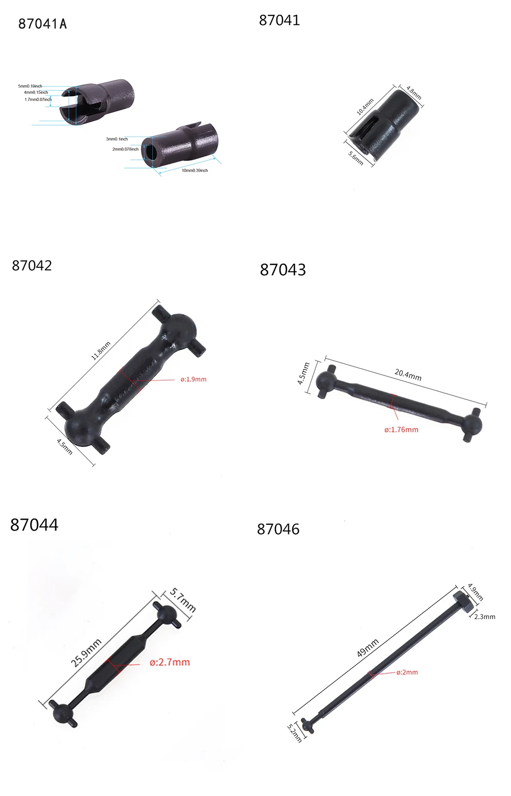 HO Skala Koppler Stecker 1:87 Zug Zubehör Modell Motor Drive Pleuel – Detail 2