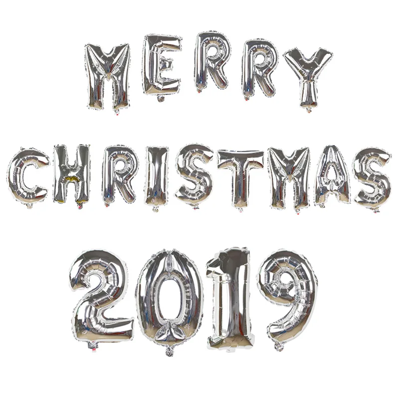 Розовое золото, серебряная фольга, с надписью, с новым годом, баллон, Navidad, с рождеством, воздушный шар, вечерние, новогодние украшения