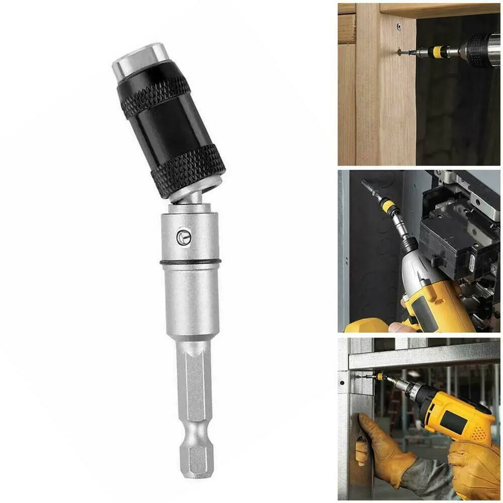 

Impact Tough Bit Holder Magnetic Pivoting Bit Tip Holder Swivel Screw Drill Tip with 20 Pivot Mode Quick Change Locking Drills