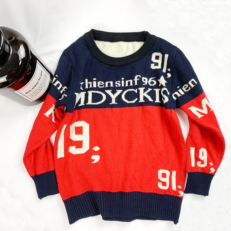 

2019 Girls/Boys Sweaters Autumn New Knitted Kids Sweaters Clothing Girls Pullover Stripe Tops Cotton Sweater For Girl