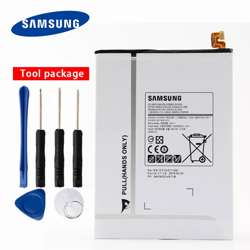 samsung высококачественный EB-BT710ABE Аккумулятор для GALAXY Tab S2 8,0 T710 T715 T719C SM T713N 4000mAh