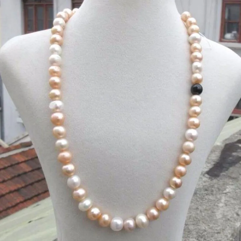 

real photos gorgeous AAA MULTICOLOR PEARL NECKLACE 18INCH 925silver
