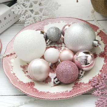 

24Pcs Colorful Christmas Ball Ornaments Snowflake Pendants Kit Shatterproof Christmas Tree Baubles Ornament Xmas Decorations