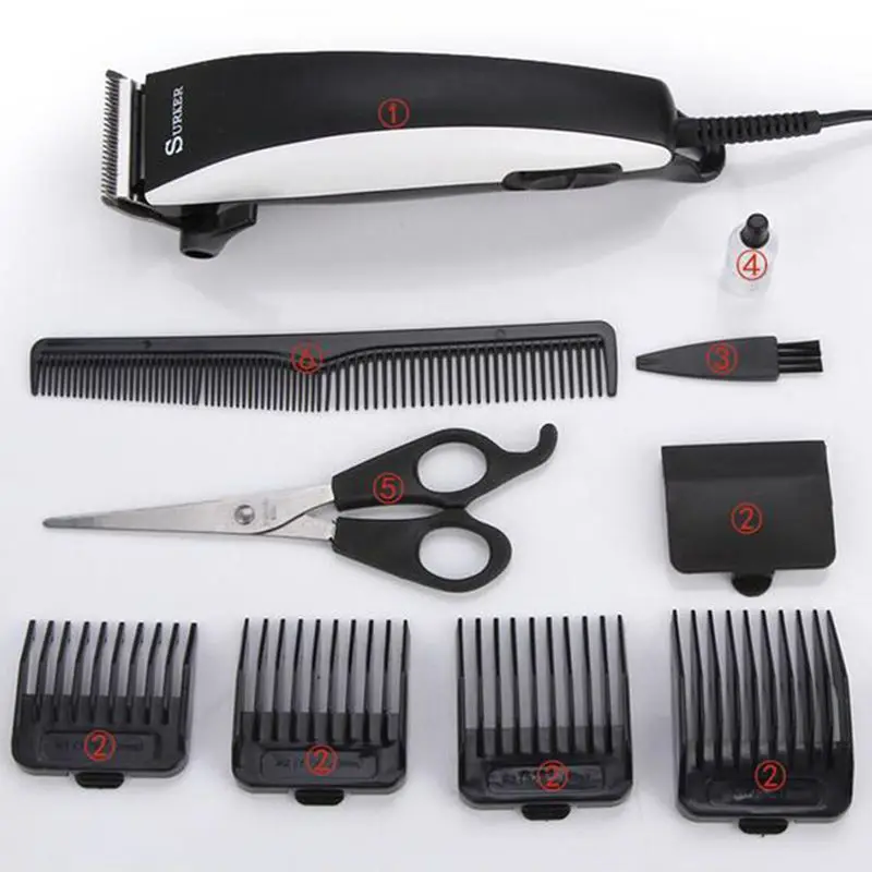 SURKER SK-5601 Household Power Cord Professional Hair Clipper Adjustable Hair Clipper Adult Hair Clippers Hair Trimmer with EU P