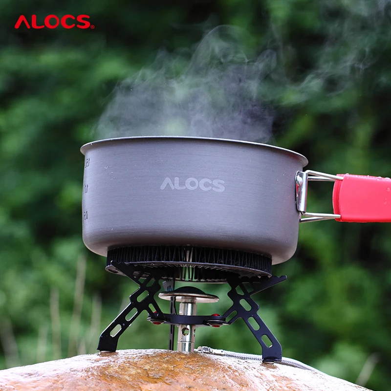 Alocs Складная легкая печь для кемпинга портативная газовая барбекю с разрезом