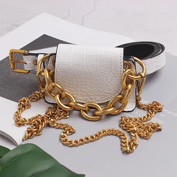 

Women designer belt bag new arrival 2020 summer dress blazer ins influencer gold chain belts luxury cinturon mujer black brown