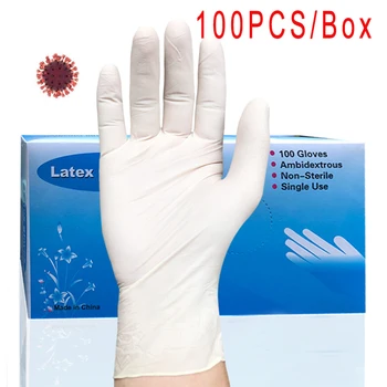 

Nitrile Disposable Latex Free PVC Gloves Box 100PCS/ Set Medical Anti Virus Influenza Bacteria Oil High Elasticity AF011