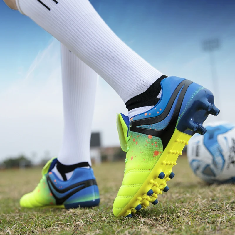 Новинка 2019 футбольная обувь Мужская тренировочные футбольные бутсы шипы для