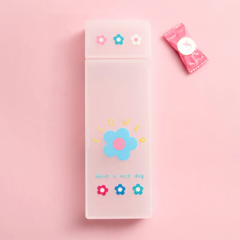 Kawaii милый дечачий тусклый полированный полипропиленовый пенал чехол для