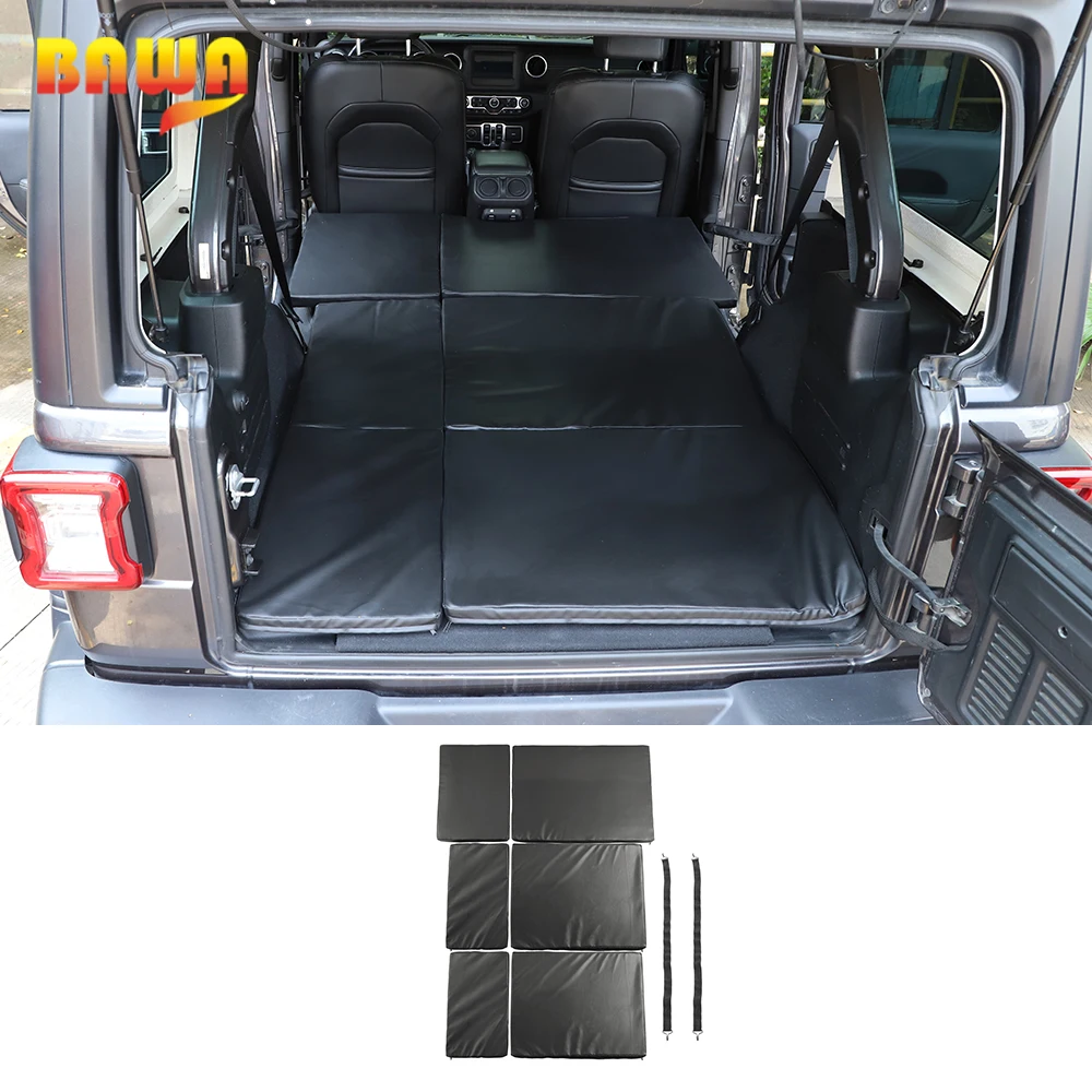 BAWA Car Foldable Mattress Travel Bed Car Back Seat Mattress Leather and  Sponge Accessories for Jeep Wrangler JK JL 4 Door|Automobiles Seat Covers|  - AliExpress