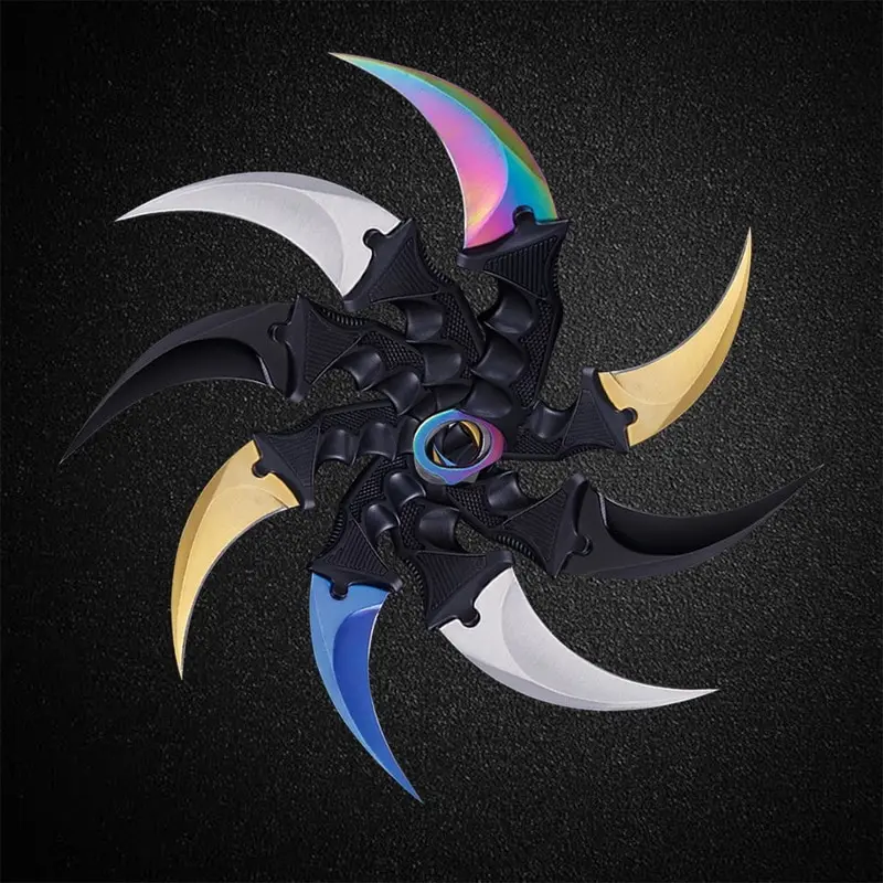 

Kalambit Fixed Blade Never Fade Combat Croissant Knife Survival Camp EDC Role-playing Tool Cool Colorful Training Outdoor