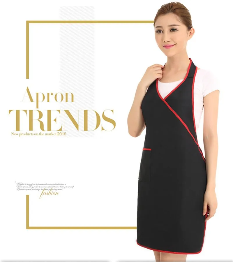 New Korean Adult Men And Women Apron Cute Sleeveless Cotton Work Apron Kitchen Waterproof And Oil Creative Gift Free Shipping7