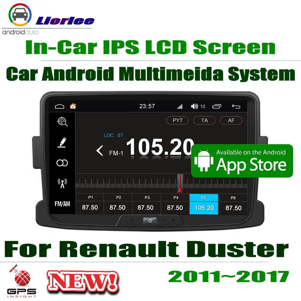 Автомобильный Android плеер 8 &quotIPS ЖК экран для Renault Duster 2011 ~ 2017 автомобильный