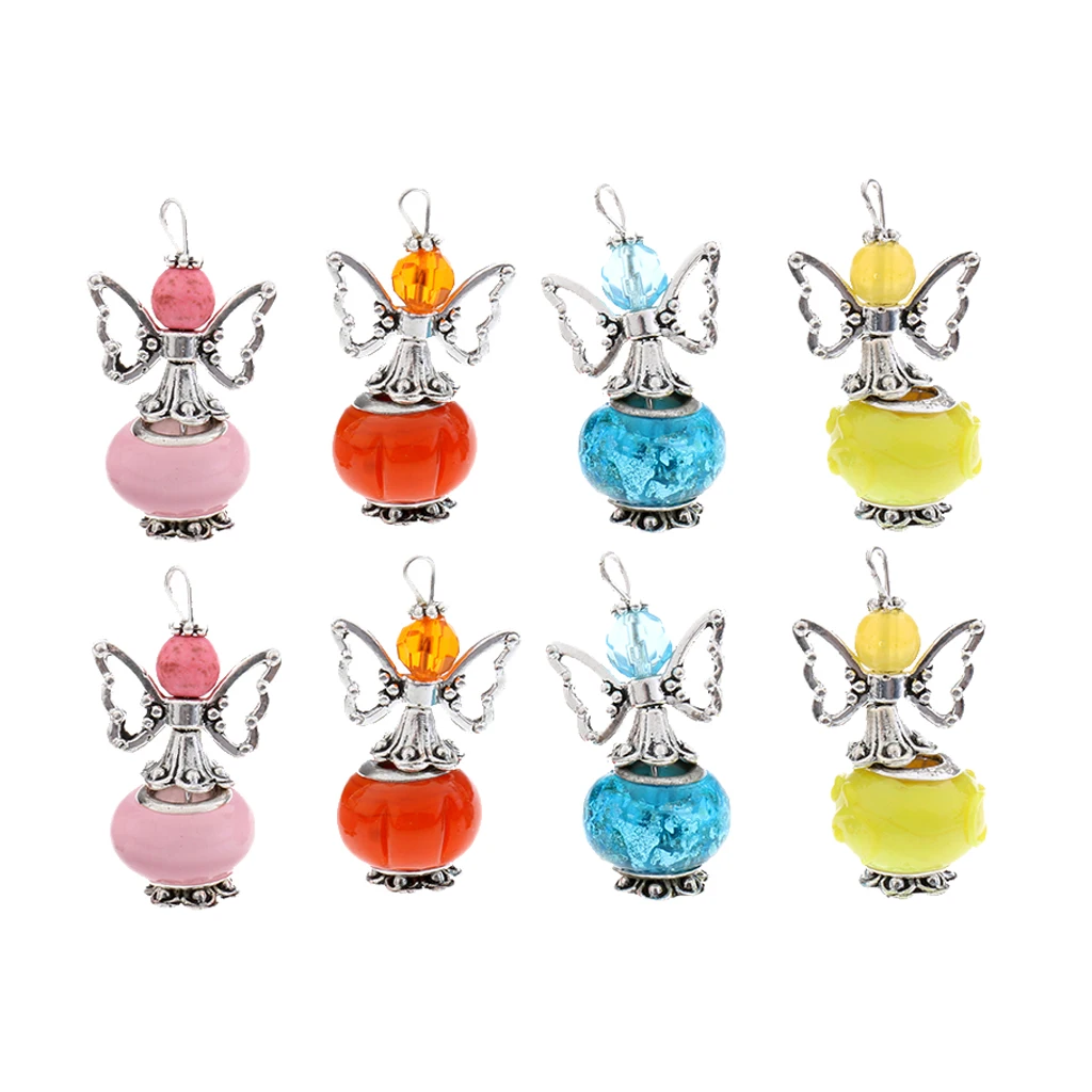 8Pcs Mixed Acrylic Dancing Angel Butterfly Charms Pendants 18 X 31 Mm