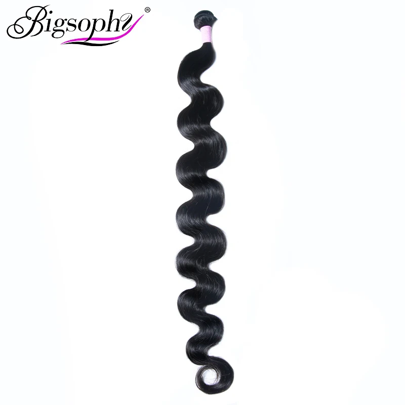

Bigsophy Brazilian Hair 28 30 32 34 36 38 40 inches Body Wave Human Hair Natural Color 1 Piece Long Length Remy Hair Extension