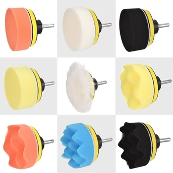 

11Pcs 3inch Car Polishing Disc Self-Adhesive Sponge Wool Wheel Polishing Pad Y4UA