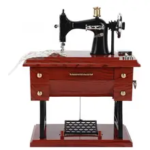 Русский язык винтажная мини-швейная машина форма музыкальная шкатулка механический подарок на день рождения Рождественский стол Декор детские игрушки
