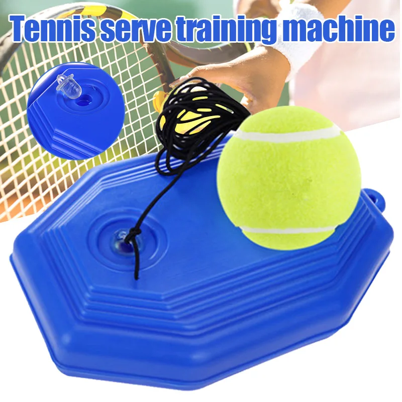 1 Набор теннисный тренажер теннисная база+ тренировочный мяч с веревкой прочный простой в использовании тренажер плинтус спарринг устройство инструмент ALS88