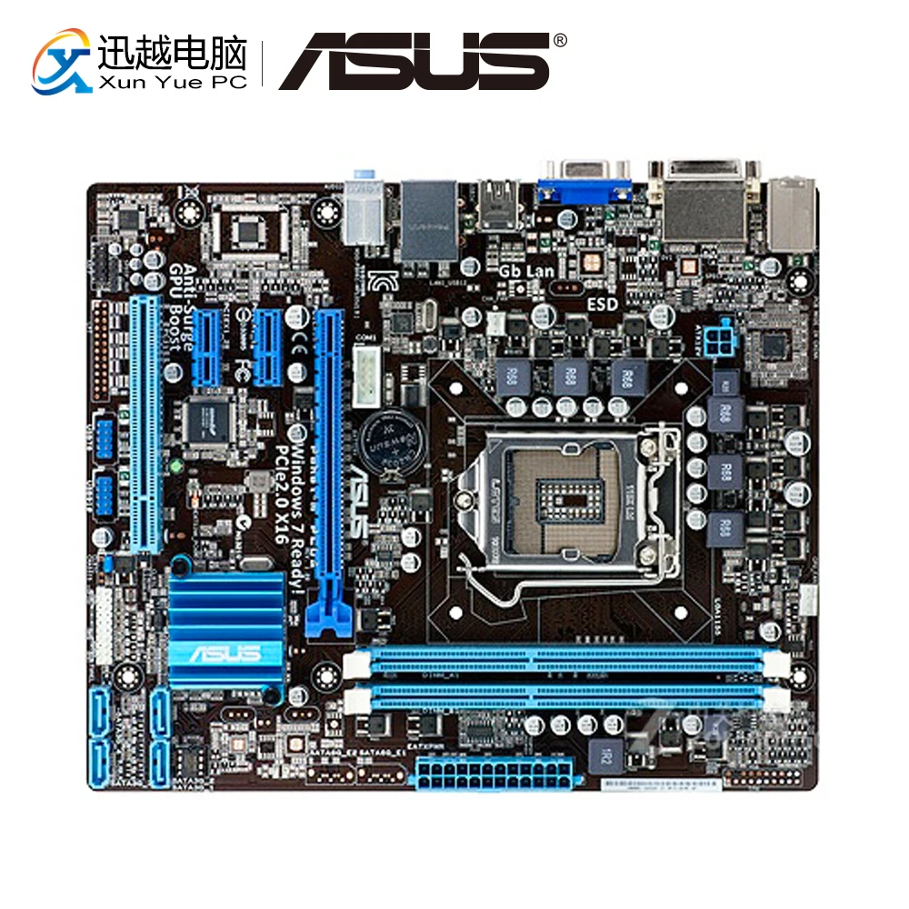 

Asus P8H61-M PLUS Desktop Motherboard H61 Socket LGA 1155 For Core i7 i5 i3 Duo DDR3 16G USB2.0 uATX Original Used Mainboard