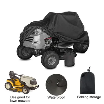 

183x137x117cm Heavy Duty Waterproof Accessories 210D Oxford Cloth UV Protection Dustproof Lawn Mower Cover Power Tools Tractor