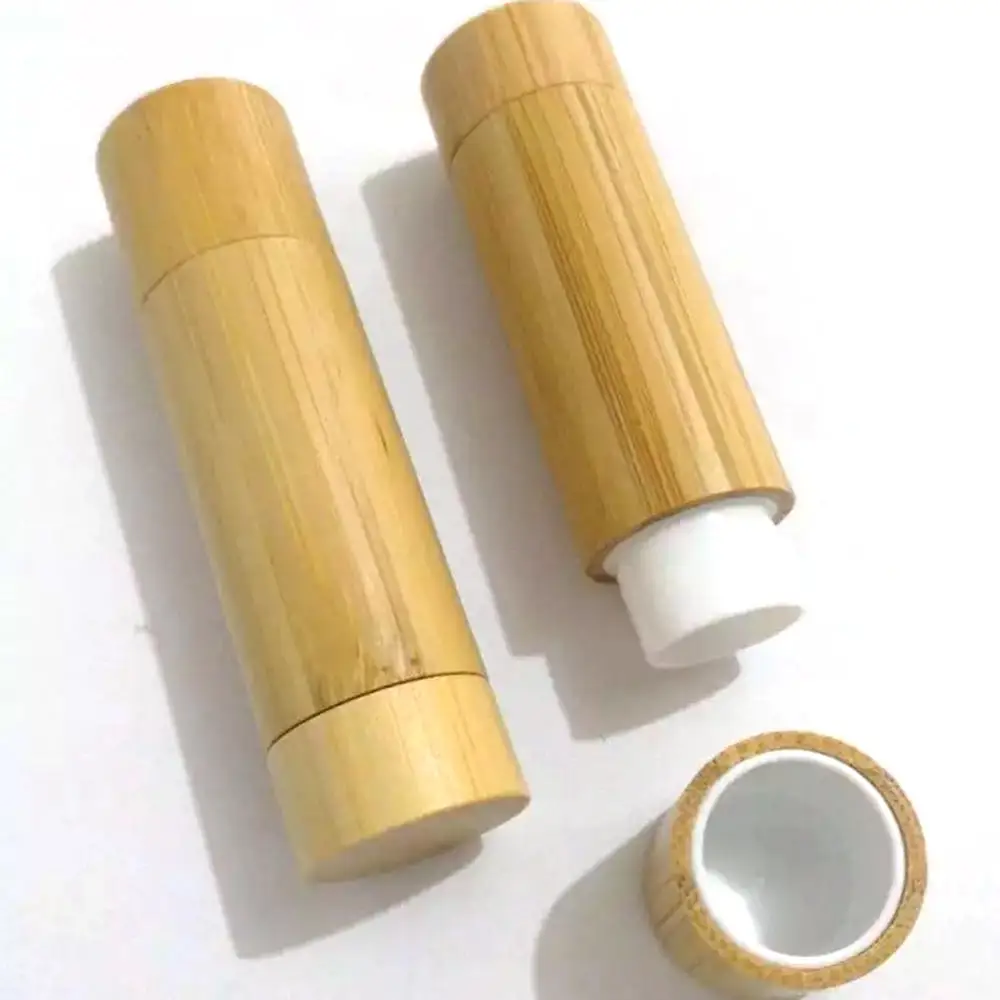 5g Bamboo Empty Lip Gross Tube DIY Clear Balm Lipstick Refillable Sample Bottle Portable Travel Makeup Cosmetic Container | Красота и