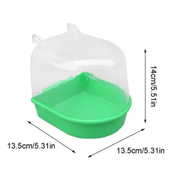 

2020 New Plastic Hanging Bathtub High Transparent Bird Bathing Tub for Parrots Birds
