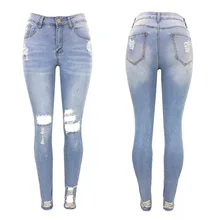 Jeans perforés pour femmes, Leggings Sexy décontractés, à la mode 