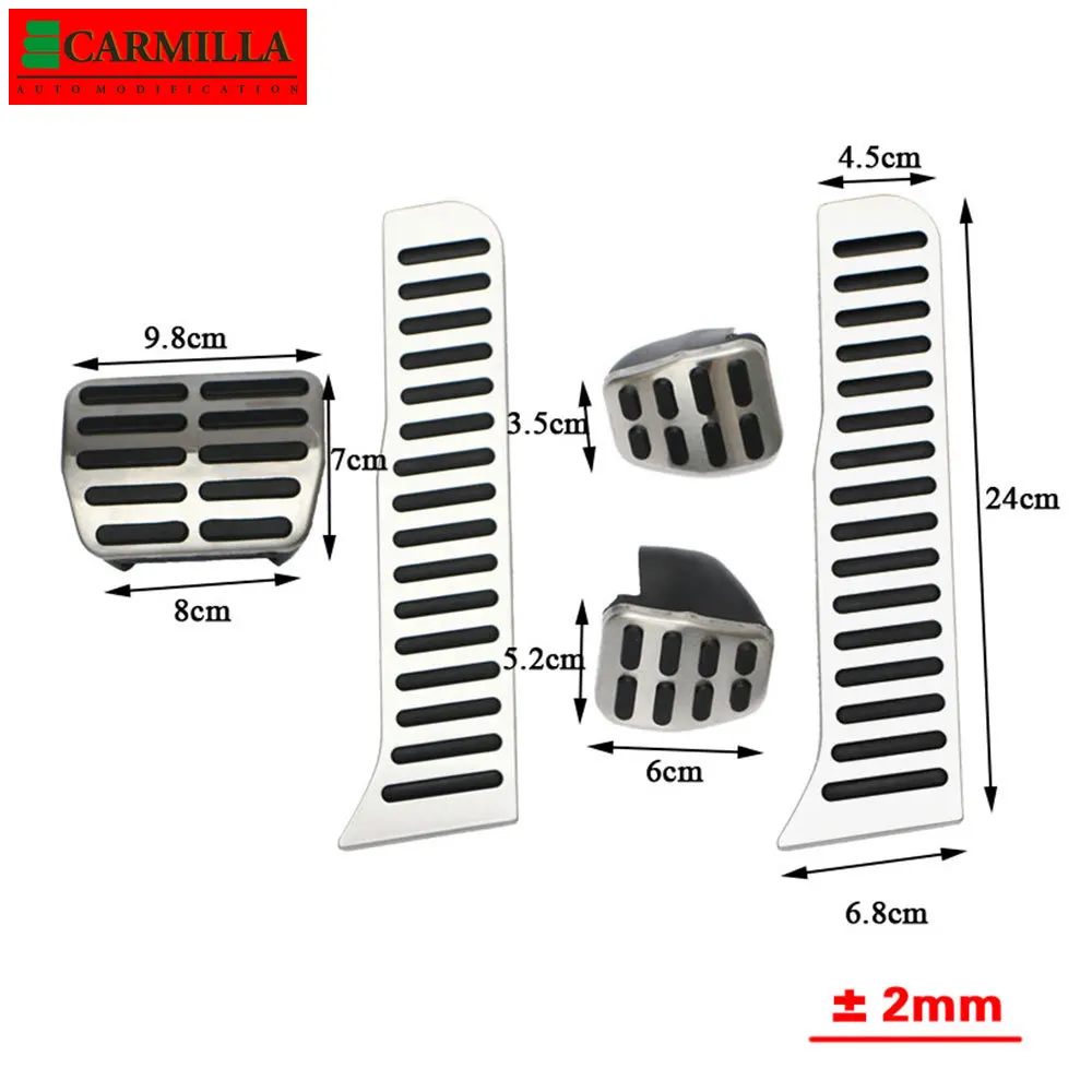 Carmilla Car Pedals Seat Altea Leon Toledo LHD 2005-2015 Auto Gas Brake Rest Pedal Protection Cover Car-Styling Parts car accessories car pedals pedal cover stainless steel pedal cover