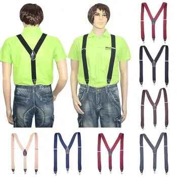 

Mens Suspenders Fashion Bts Bangtan Y-Back 3.5cm Wide Bts . Adjustable Braces Solid Szelki Straight Suspenders Clip Suspensorio