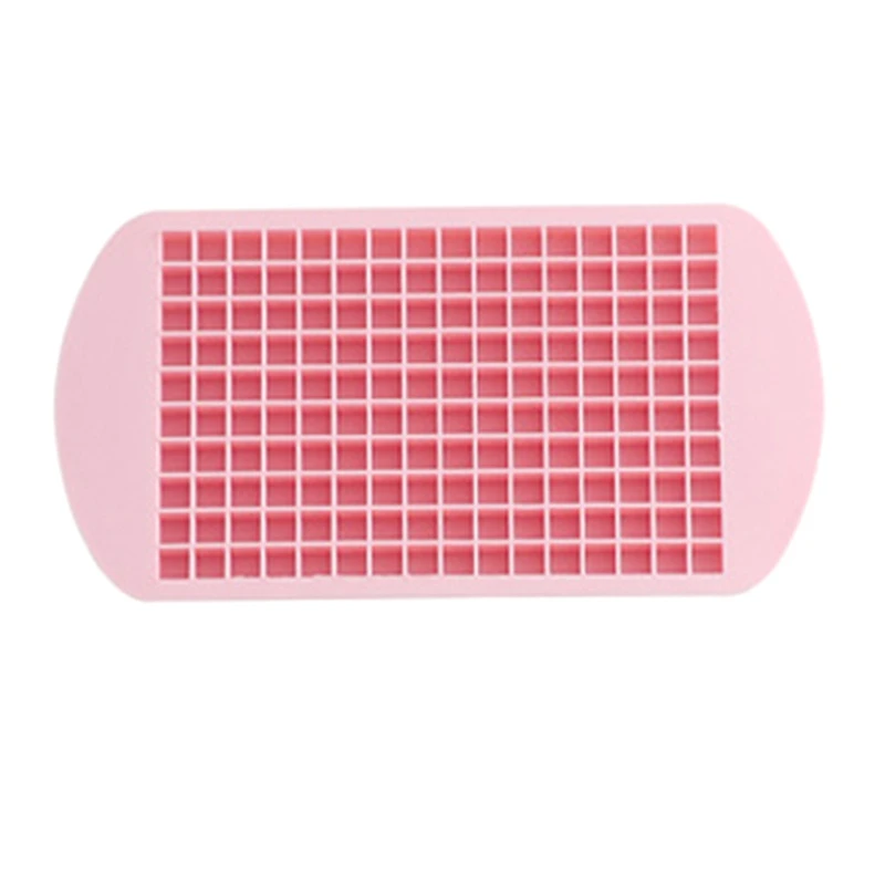 pink 160 сетки Форма для льда квадратной формы Slicone мини поддон для льда кухонный бар форма для пудинга маленький кубик льда делая инструмент L Размер - Цвет: pink