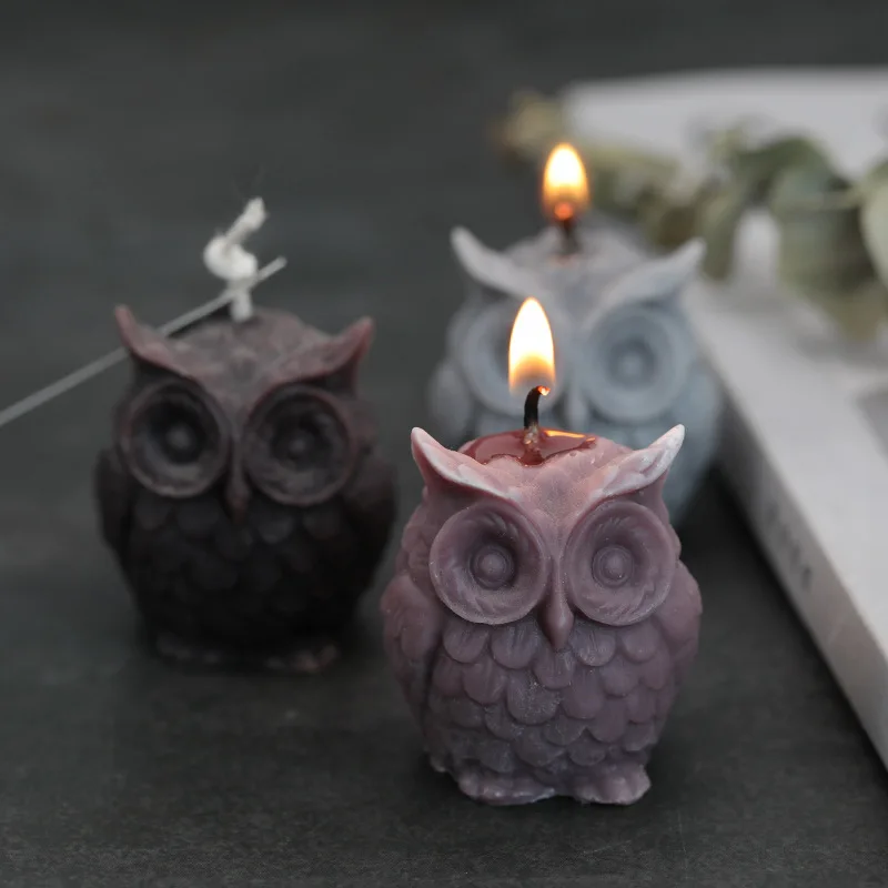 3D Свеча в форме Совы пресс форм воск для изготовления DIY ручной работы смолы