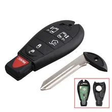Nova substituição keyless controle remoto chave com 5 + 1 6 botões com 434mhz pcf7941 46 chip para chrysler fcc: m3n5wy72xx