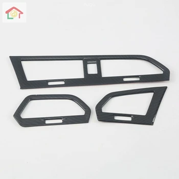 

Car Cover Trim Up Air condition switch Outlet Vent Parking Warn hazard 3pcs For Volkswagen Tiguan L TiguanL MK2 2017 2018 2019