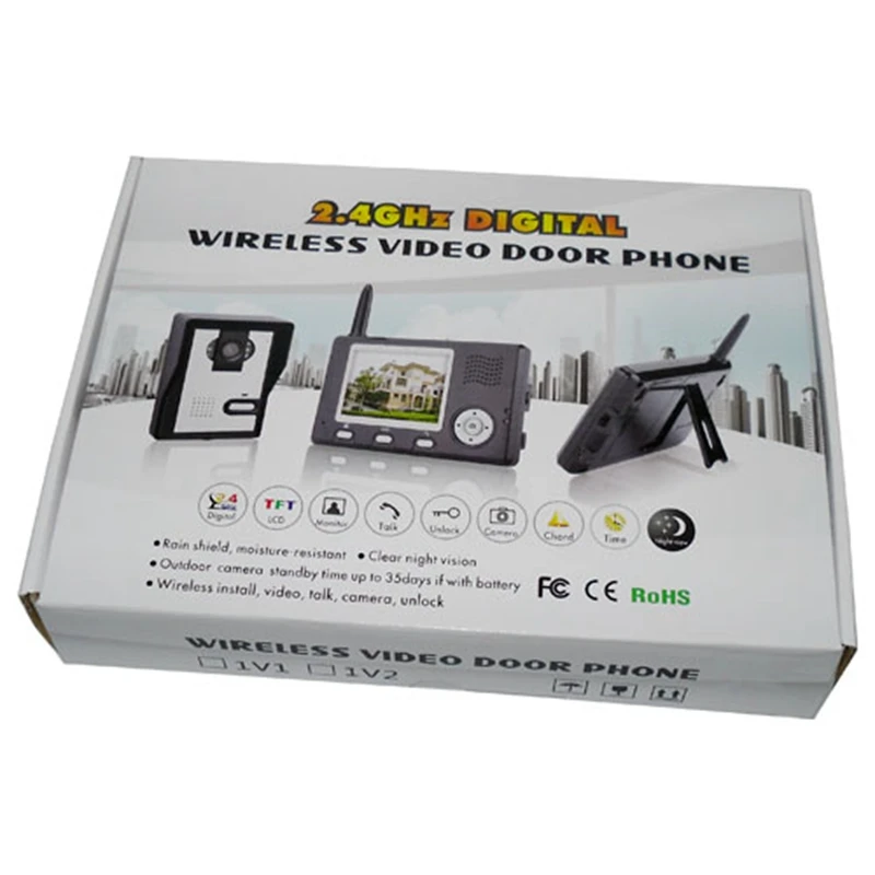 Дверной видеодомофон 300 м 2 4 ГГц с ночным видением|doorbell wireless|phone phonedoorbell doorbells wireless |