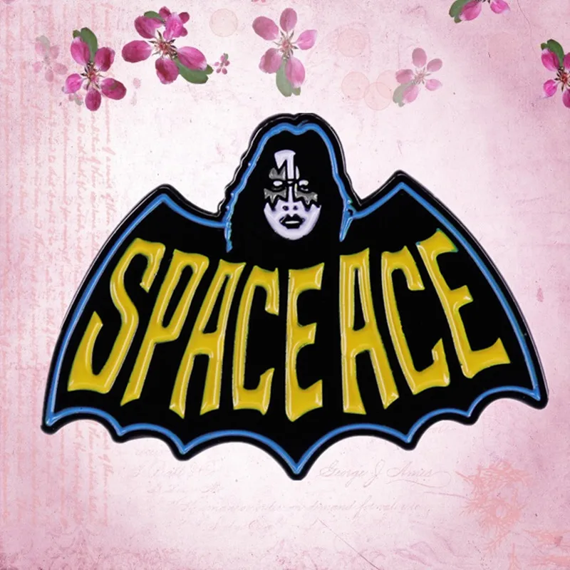 Ace Frehley the Spaceman enamel Pin Kiss Band Hard rock Musician brooch badge | Украшения и аксессуары