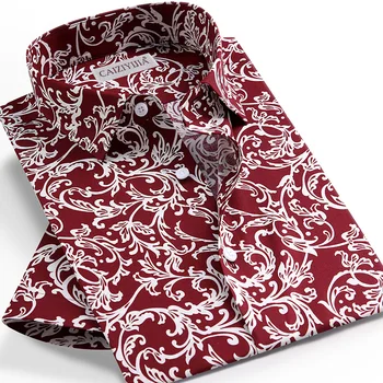 

Mens Wear 2020 Summer Floral Printed Short Sleeve Tops Blouse Shirt Pocket-less Design Standard Fit Thin Beach Hawaiian Shirts